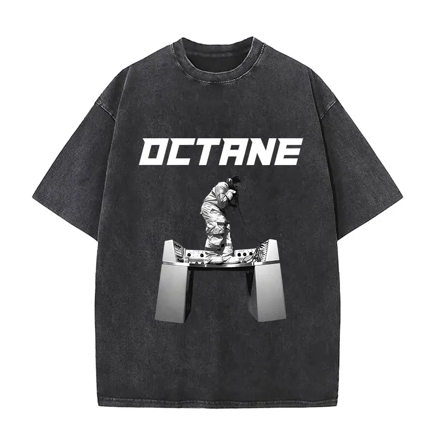 Rapper Don Toliver Octane Tour Album 2026 Vintage Washed Graphics T Shirts Men's Hip Hop Gothic Short Sleeve T-shirts Streetwear