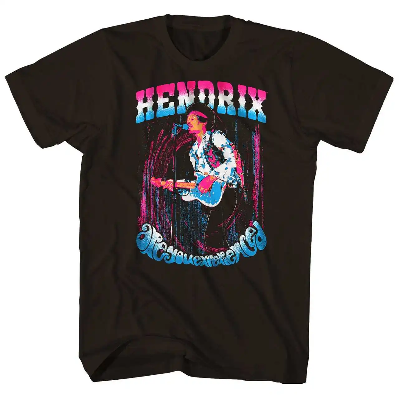 Retro Jimi Hendrix Rock Musician and Electric Guitarist T-Shirt 100% Cotton Graphic Tee Men Women Summer Streetwear Top