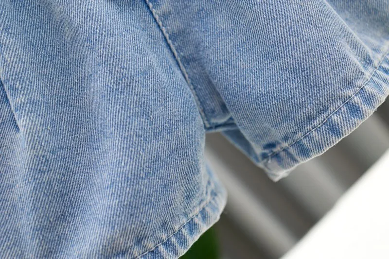 Summer Girls Shorts 3-12T Sweet Bead Decoration Kids Half Pants Loose Children Denim Shorts Soft Boys Clothes