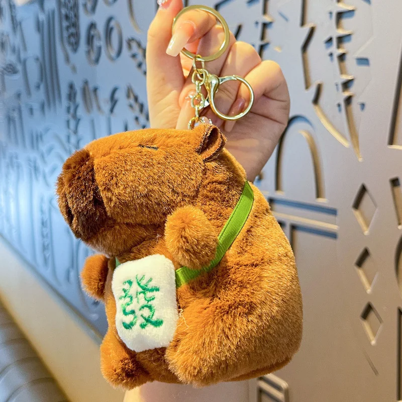 Cute Cartoon Capybara Pendant Plush Toy Doll Bag Hanging Ornaments Cute Kapila Keychain Doll Car Pendant Ornaments