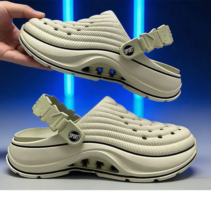 EVA hole shoes women's summer wear non-slip couple bag head slippers thick-soled dual-purpose outdoor sports beach sandals