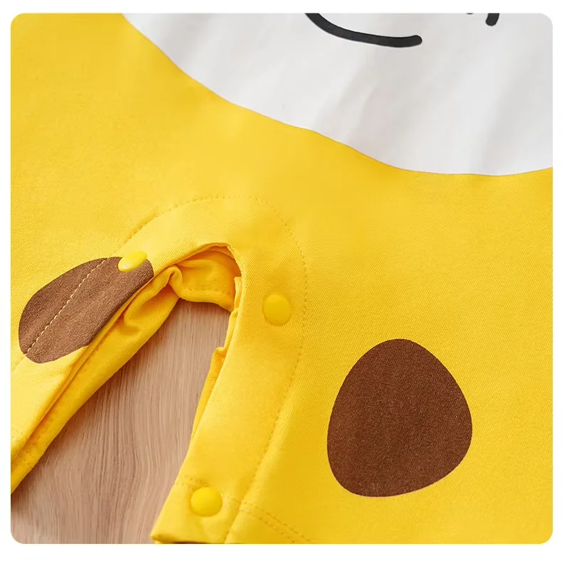 Newborn Baby Unisex Summer Cow Horn Fake Suspender Short Sleeve Spandex Stretch Wrinkle‑Resistant Daily Photo Jumpsuit 0‑18M