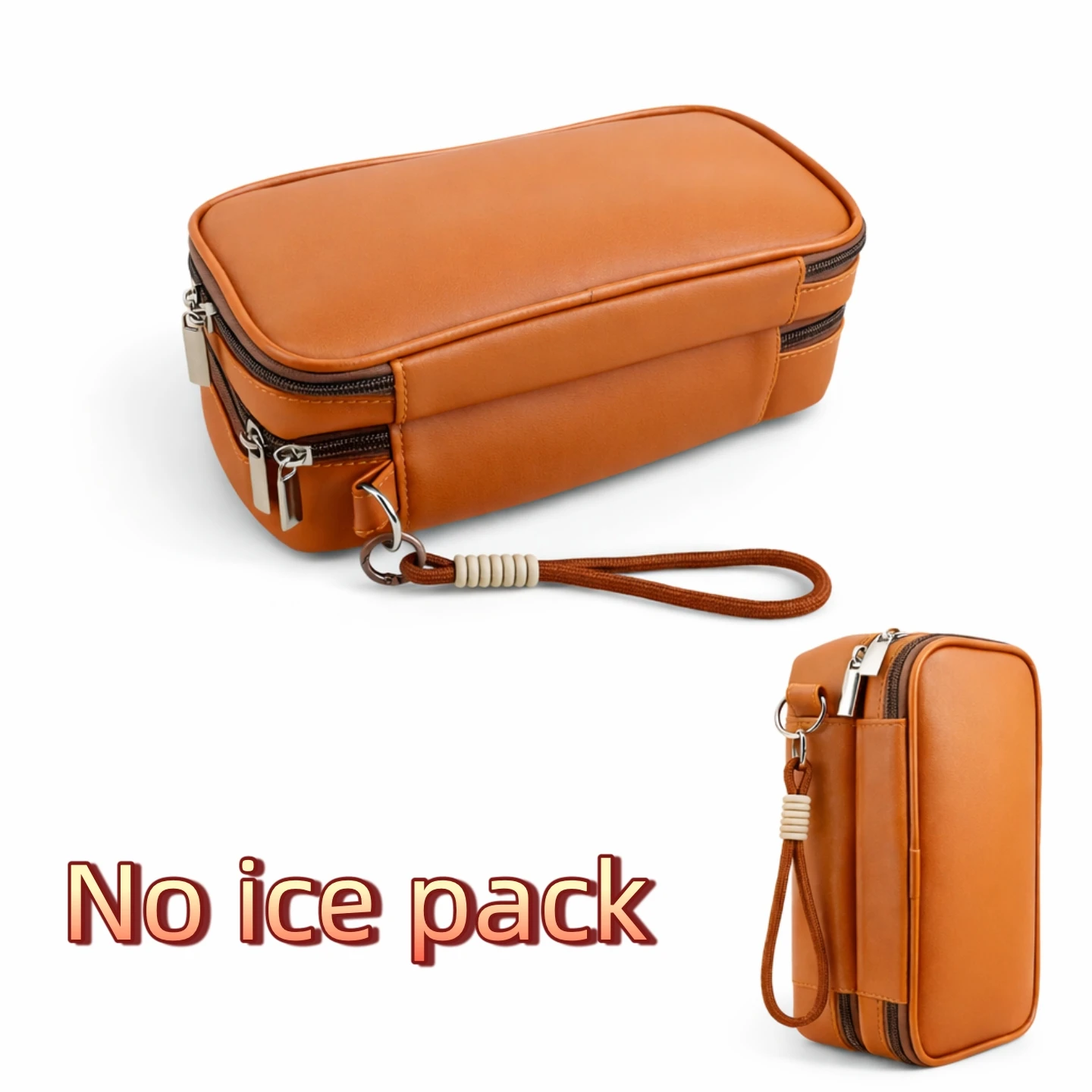 Brown Portable Diabetic Supplies Organizer Bag, Single Layer/Double Layer Insulin Travel Case, Bag Only