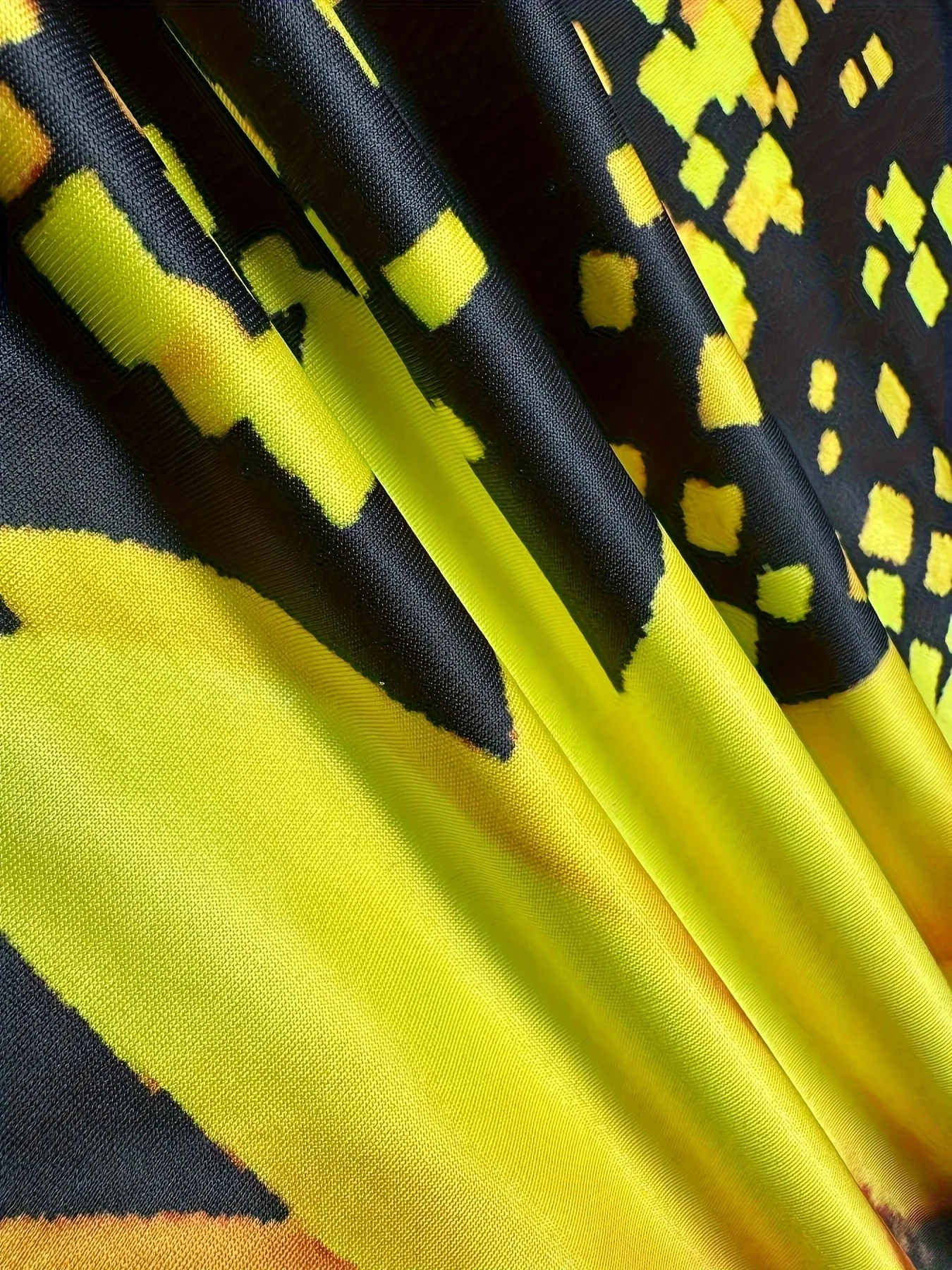 Large size European and American style sunflower print sleeveless long skirt, black round tie pocket, loose casual dress