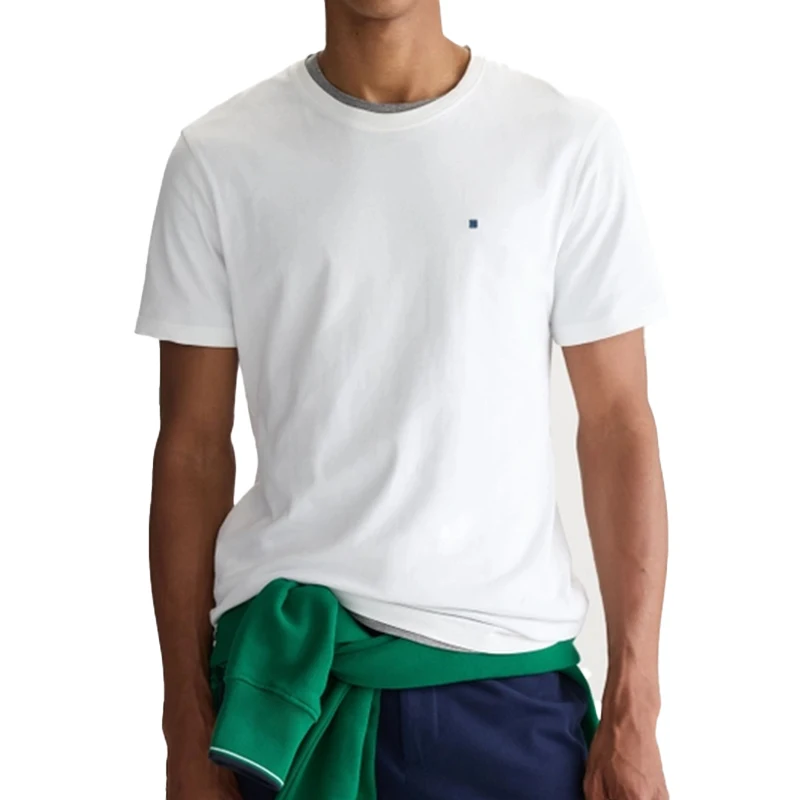 PG Men's Basic Solid Color T-Shirt Crew Neck Short Sleeve Cotton Blend Tee Casual Minimalist Small Logo T Shirts For Daily Wear