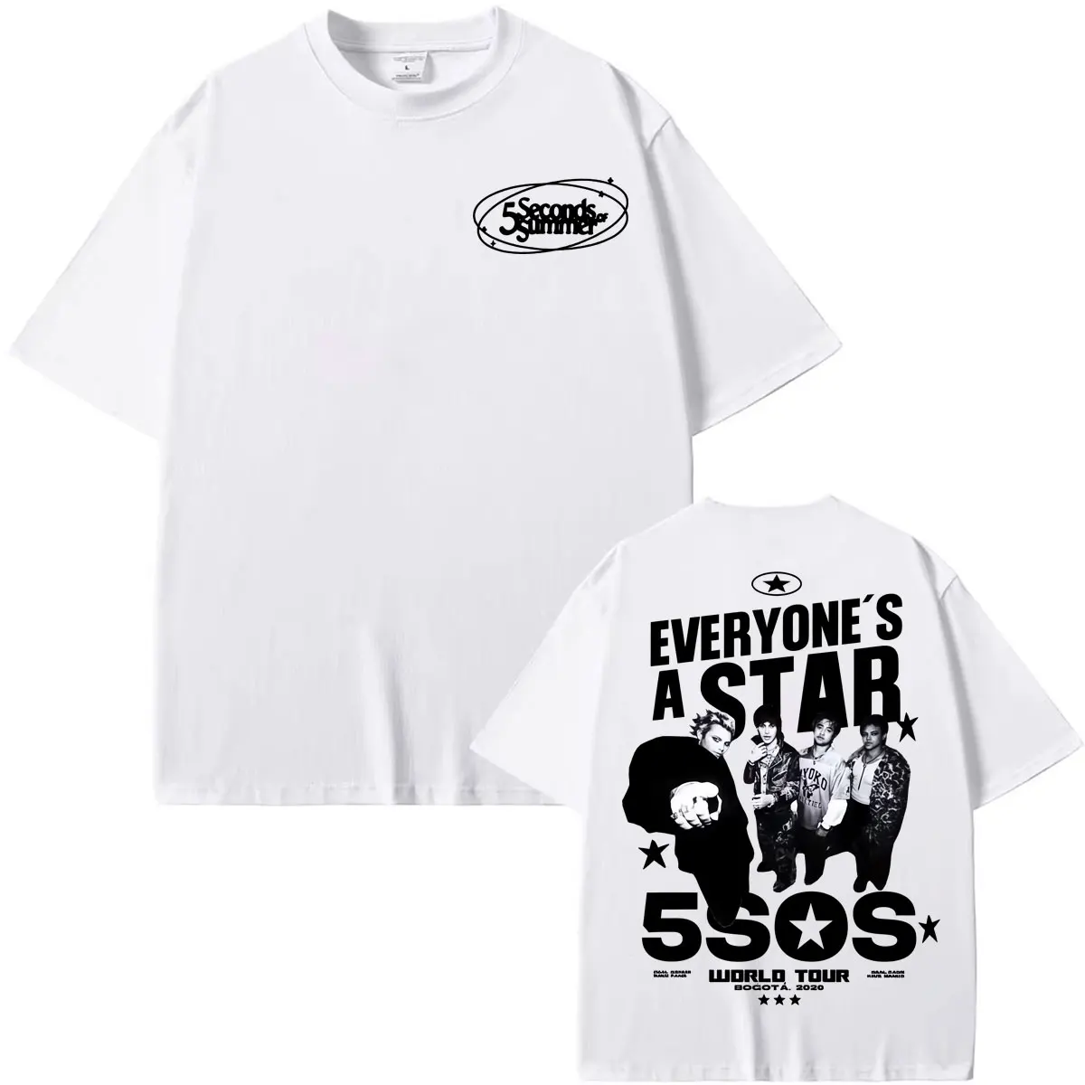 5 Seconds of Summer Everyone's A Star 2026 World Tour T-shirt Men Women Harajuku Hip Hop Punk T Shirts Summer Tops Loose T Shirt