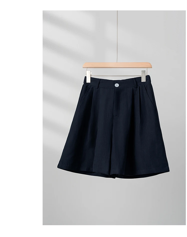 2026 Women's Linen Shorts Y2K, Single Button Zipper Fly Multi Pocket Mini Shorts, Home Leisure Commute Daily Summer Shorts