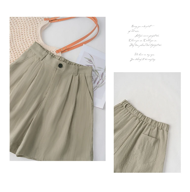 2026 Women's Linen Shorts Y2K, Single Button Zipper Fly Multi Pocket Mini Shorts, Home Leisure Commute Daily Summer Shorts