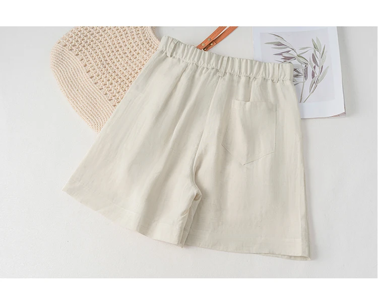 2026 Women's Linen Shorts Y2K, Single Button Zipper Fly Multi Pocket Mini Shorts, Home Leisure Commute Daily Summer Shorts