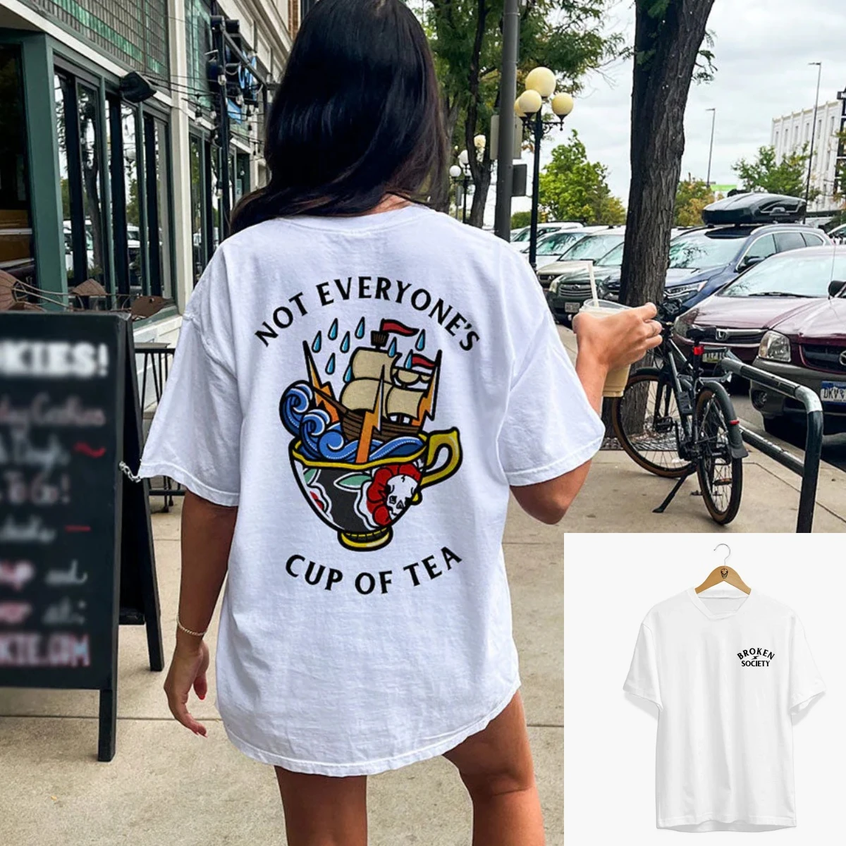 Not Everyone's Cup of Tea Tattoo Art Retro Style Casual T-Shirt Men's and Women's Luxury Brand Top 2026