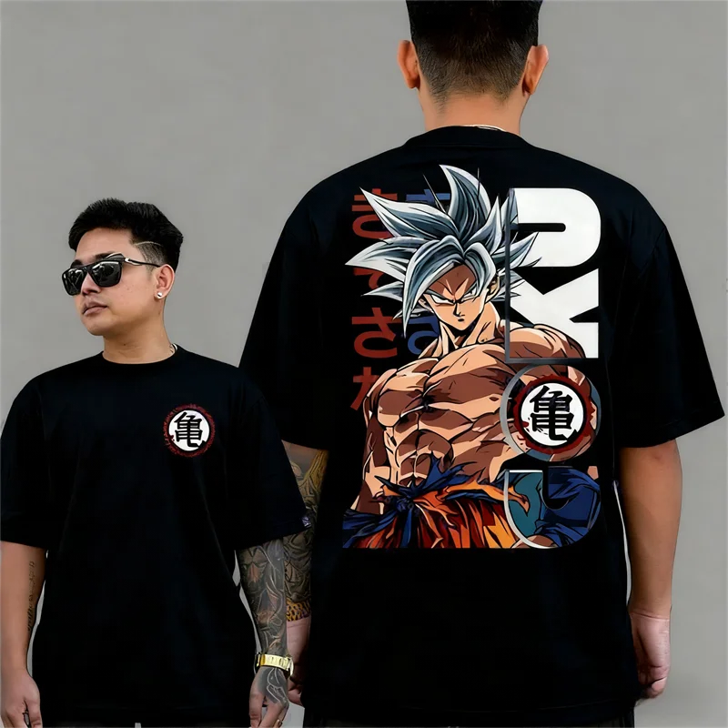 2026 New Goku Dragon Ball Anime T-shirt for Men and Women Extra Casual Cotton Men and Women T-shirt Summer Sports Harajuku