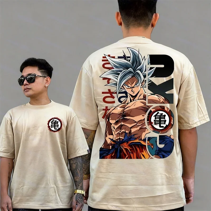 2026 New Goku Dragon Ball Anime T-shirt for Men and Women Extra Casual Cotton Men and Women T-shirt Summer Sports Harajuku