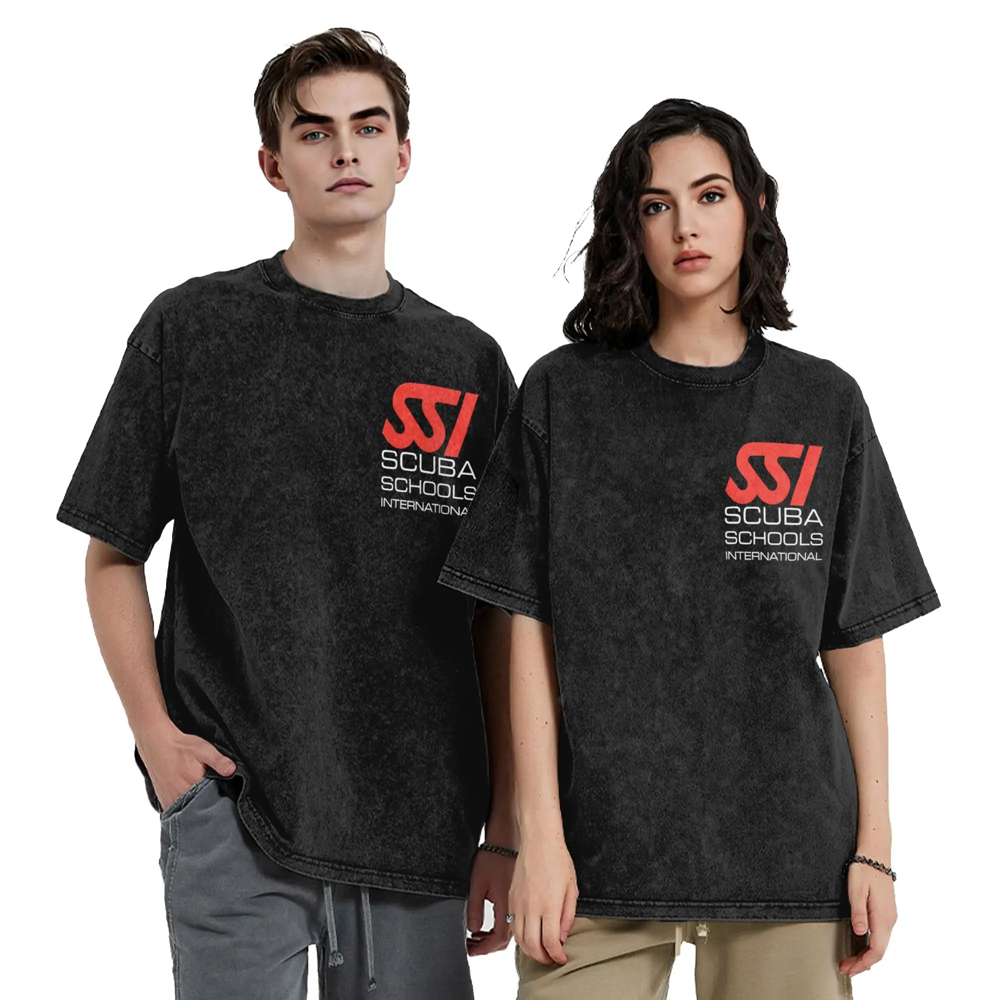 Men's SSI Scuba Schools International T Shirts Tops Summer Classic Short-Sleeved T-Shirt O Neck Hip Hop Casual Tshirt Hot Sale