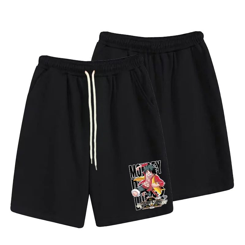 One Piece Anime Casual Men's and Women's Shorts Summer Slightly Elastic High-quality 3D Sports Shorts