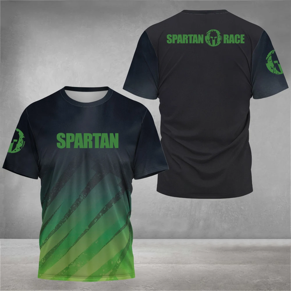 Fluorescent Green Spartan Style Workout T-Shirt Men Women Unisex Fitness Graphic Tee Casual Streetwear Summer outdoor clothing