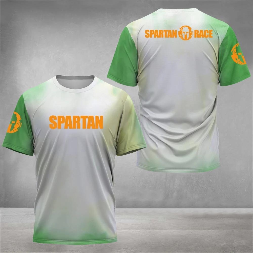 Fluorescent Green Spartan Style Workout T-Shirt Men Women Unisex Fitness Graphic Tee Casual Streetwear Summer outdoor clothing