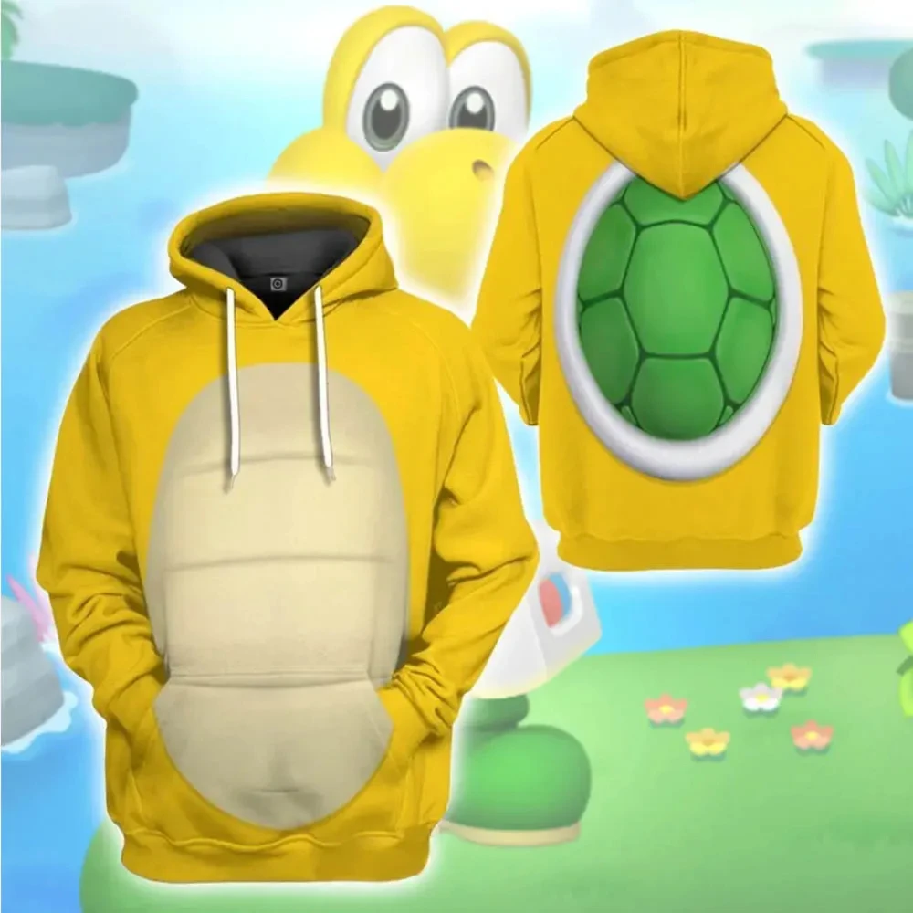 Super Brother Bowser Hoodies Sweatshirt Cartoon Bowser 3D Print Hoodie Men Women Fashion Hoodies Oversized Sweatshirt Sudaderas