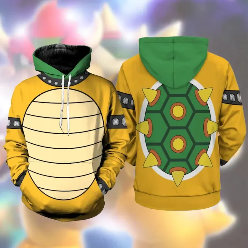 Super Brother Bowser Hoodies Sweatshirt Cartoon Bowser 3D Print Hoodie Men Women Fashion Hoodies Oversized Sweatshirt Sudaderas