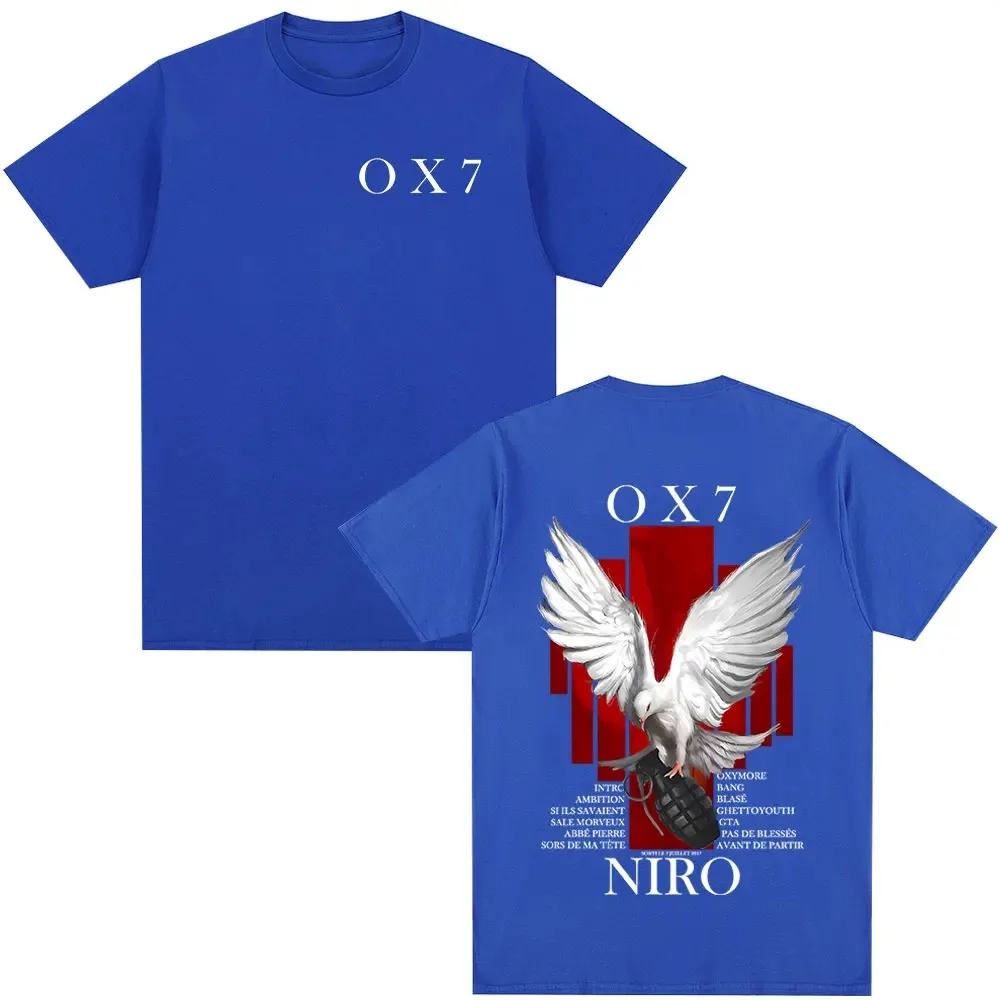 2026 Rapper Niro OX7 Album Merch T Shirt Men Women Hip Hop Fashion Pop Music Short Sleeve Male Casual Cotton Vintage T-shirt