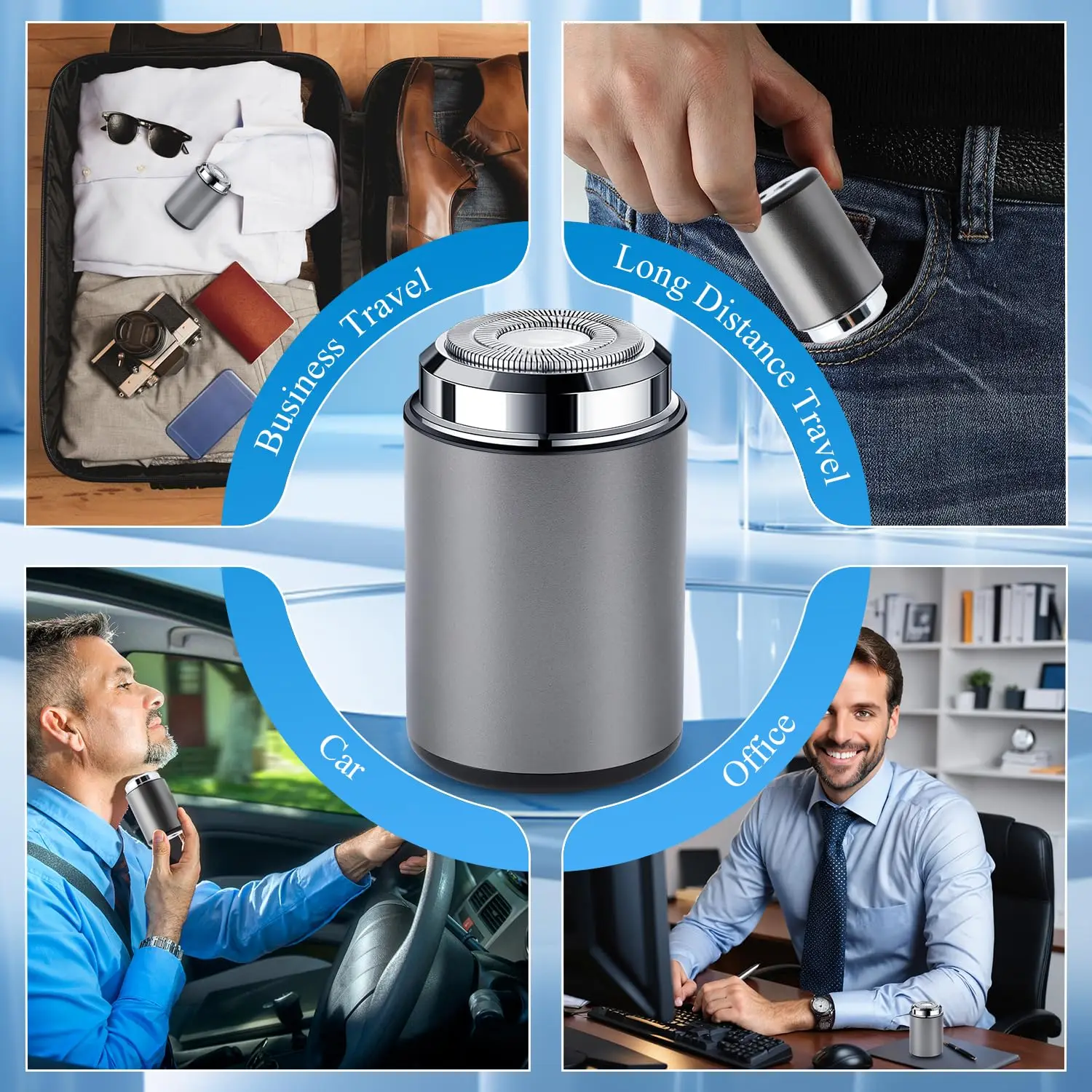 Mini Electric Shaver Portable Pocket-sized Men's Shaver, USB Rechargeable Waterproof Shaver Electric Beard Trimmer For Home, Car