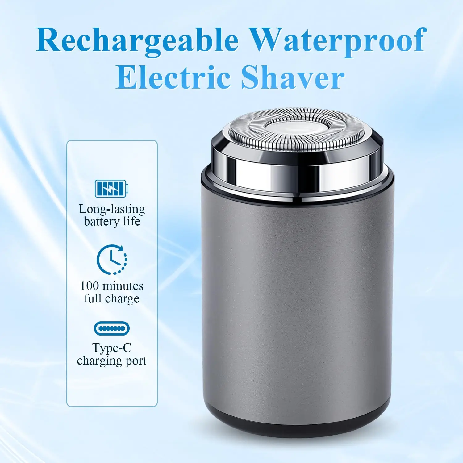 Mini Electric Shaver Portable Pocket-sized Men's Shaver, USB Rechargeable Waterproof Shaver Electric Beard Trimmer For Home, Car