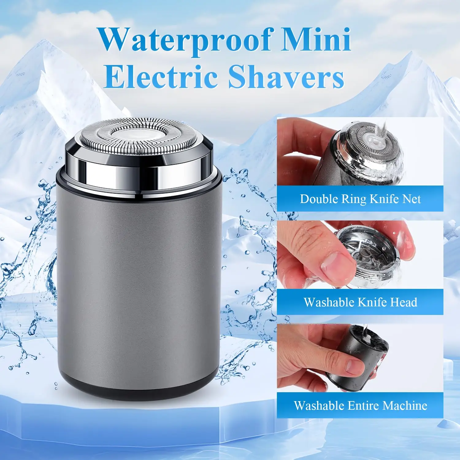 Mini Electric Shaver Portable Pocket-sized Men's Shaver, USB Rechargeable Waterproof Shaver Electric Beard Trimmer For Home, Car