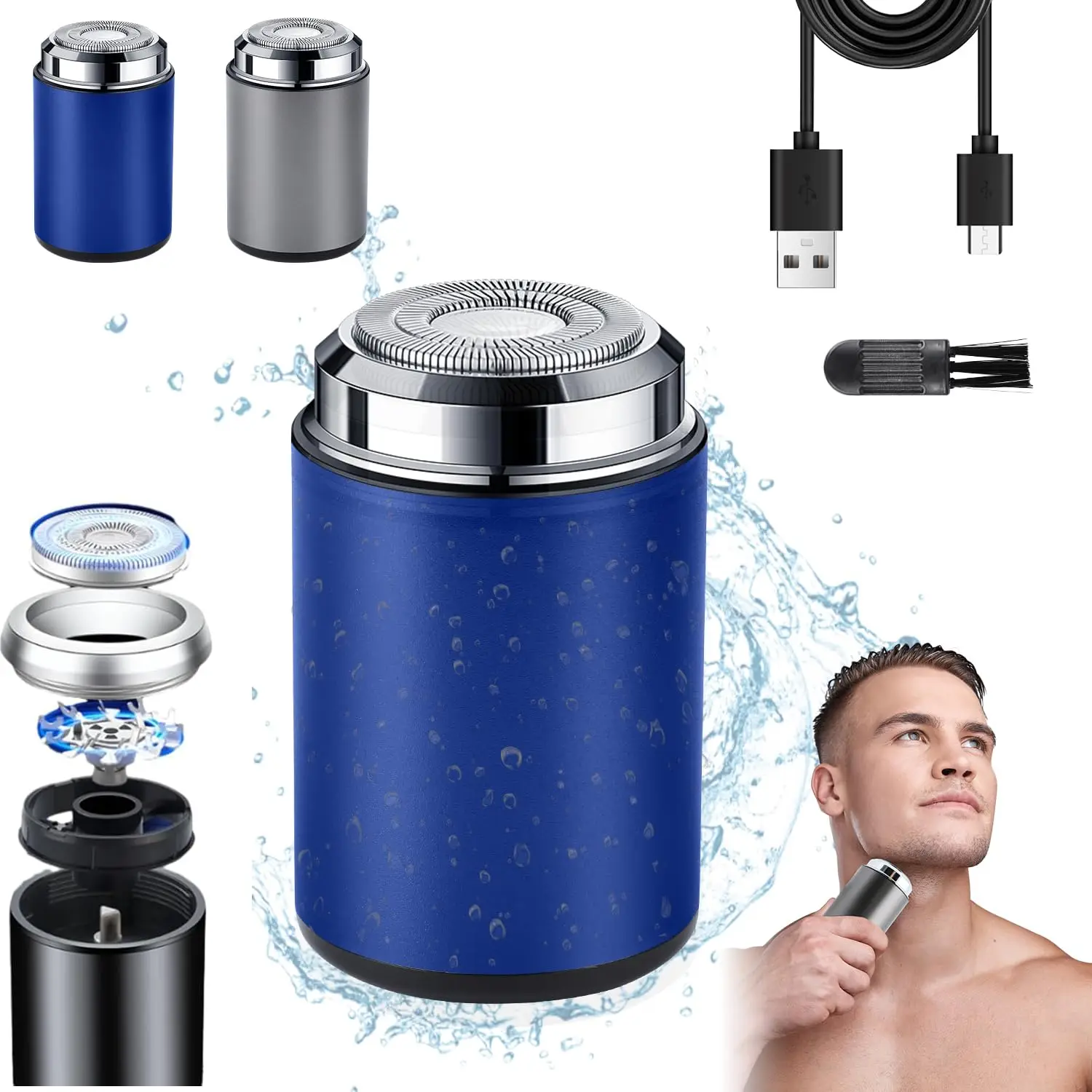 Mini Electric Shaver Portable Pocket-sized Men's Shaver, USB Rechargeable Waterproof Shaver Electric Beard Trimmer For Home, Car