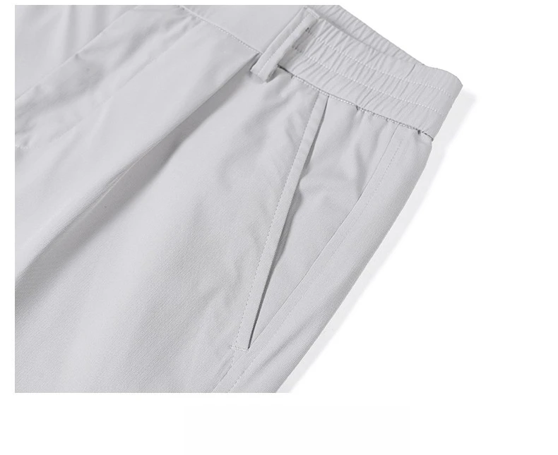 Brand Clothing Spring Summer Thin Men's Casual Straight Trousers Elastic Waist Outdoor Business Solid Color Long Pants Male