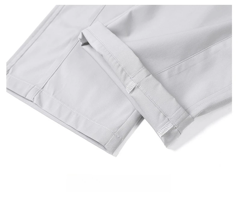 Brand Clothing Spring Summer Thin Men's Casual Straight Trousers Elastic Waist Outdoor Business Solid Color Long Pants Male