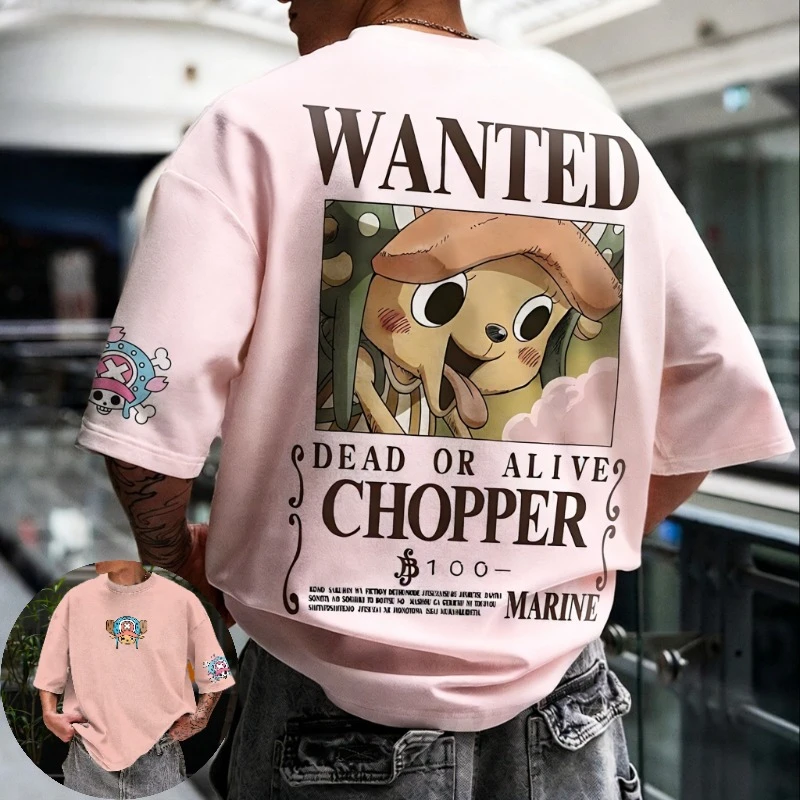 Anime One Piece Chopper Harajuku Men's Clothing 2026 Summer Vintage T-Shirt Women Streetwear Casual Short Sleeve Tee