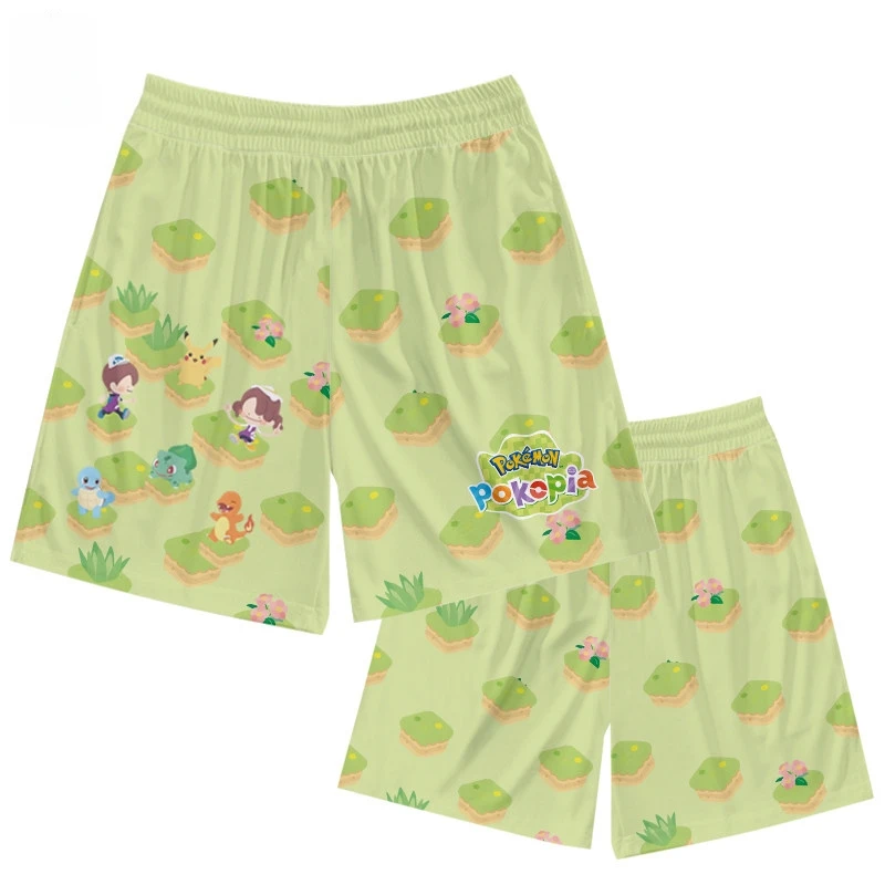 Pokémon Pokopia Squirtle Charizard Quick-Dry Shorts for Boys and Girls, Children's Student Casual Beach Pants