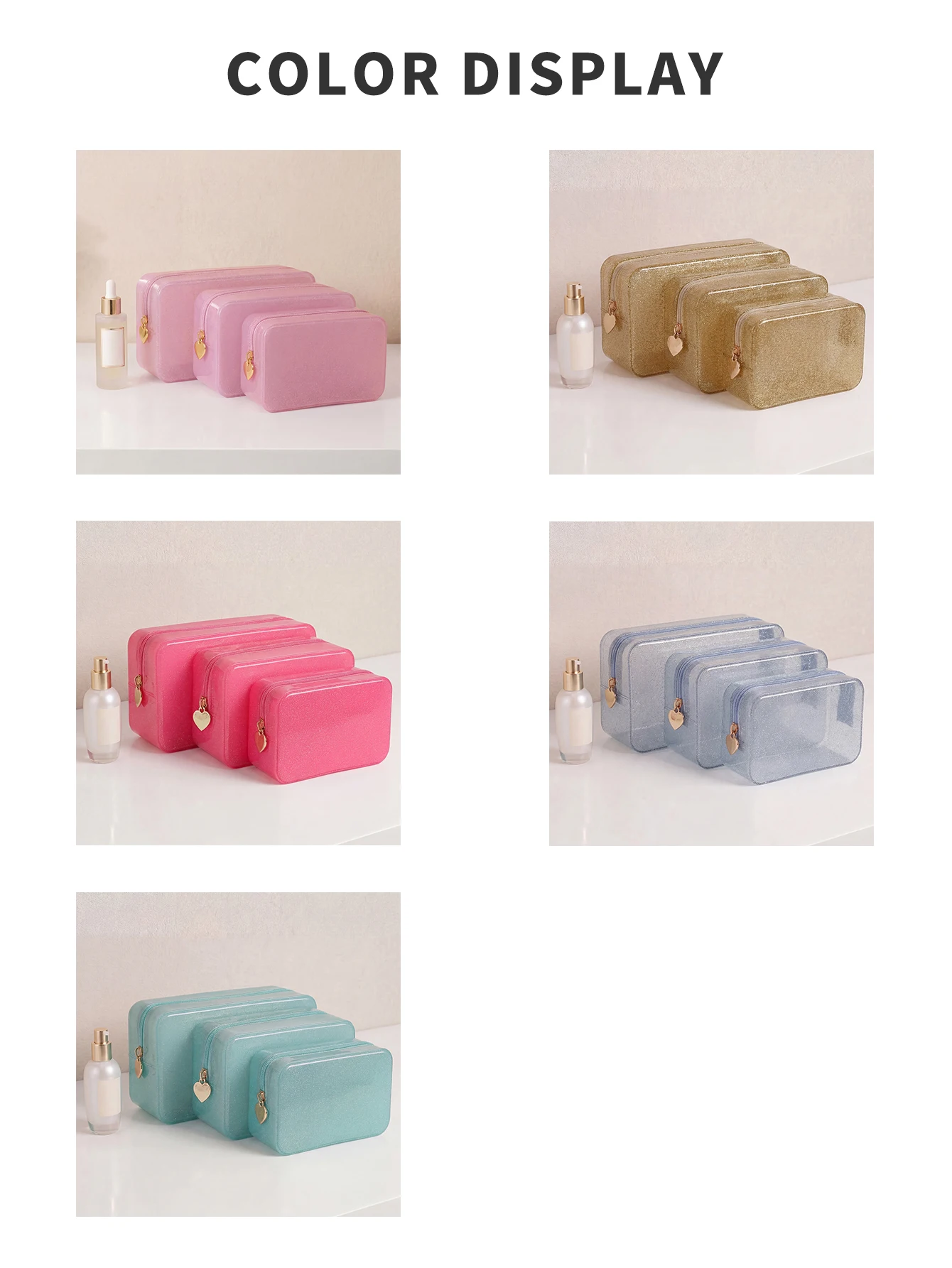 MIYIN NewPortable Cosmetic Waterproof Bag PVC Fashion Transparent Travel Bags Large Capacity Toiletry Bag