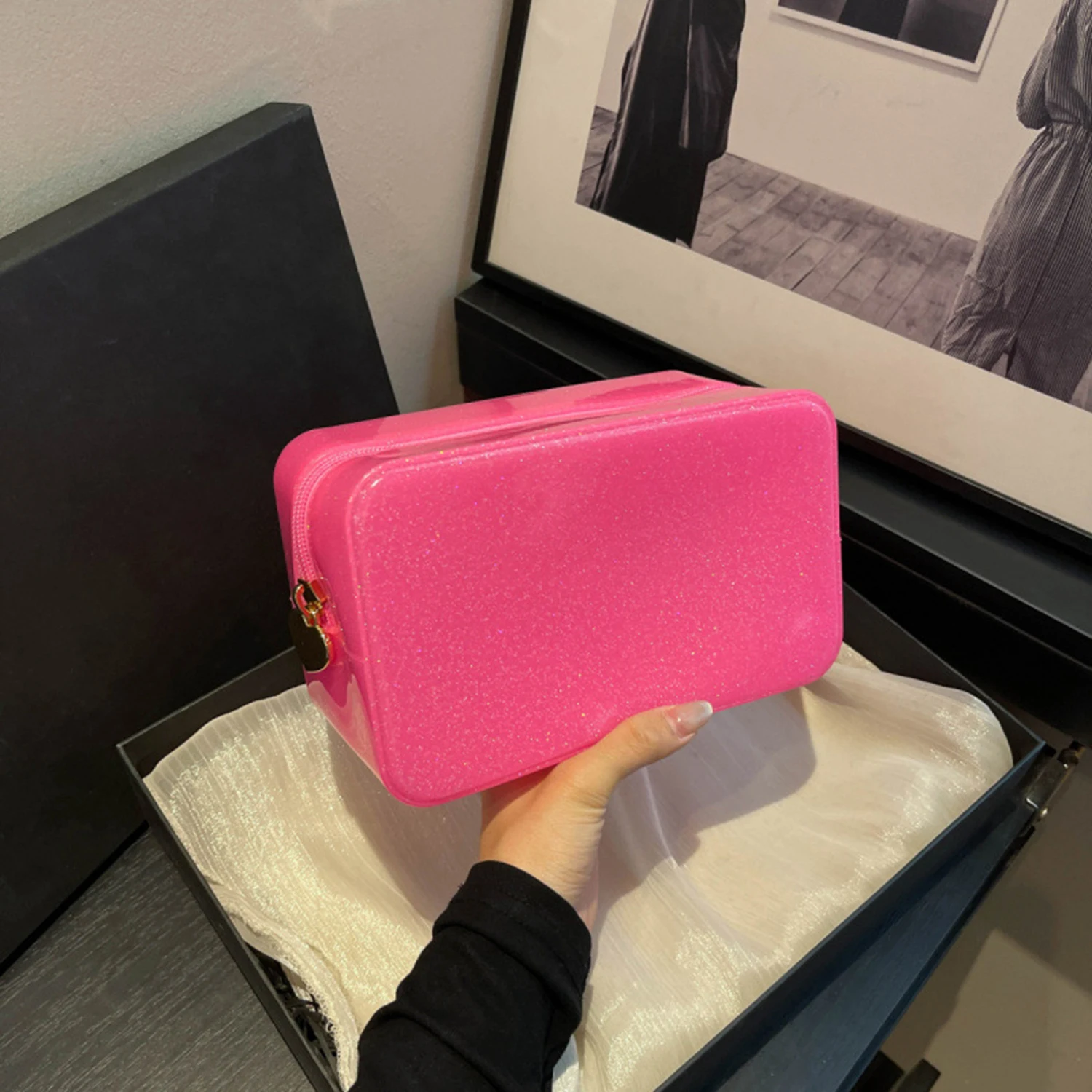MIYIN NewPortable Cosmetic Waterproof Bag PVC Fashion Transparent Travel Bags Large Capacity Toiletry Bag