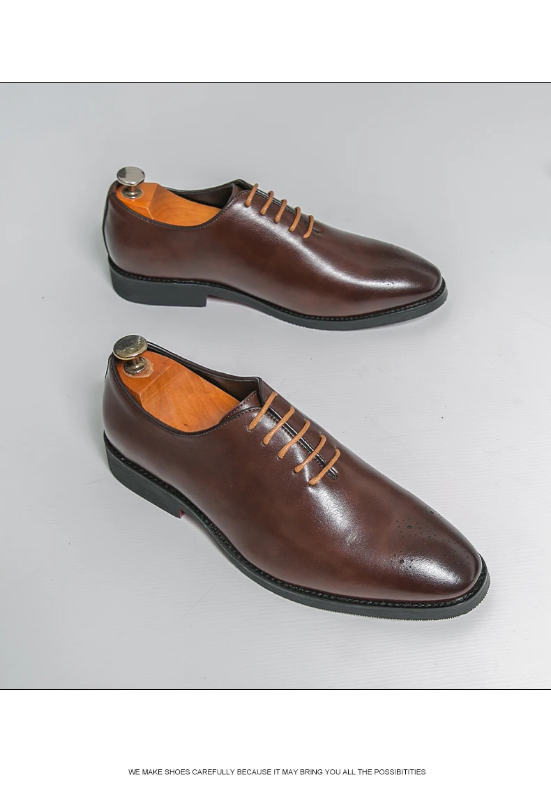 Men's Dress Shoes Trend Wedding Social Casual Leather Men Office Casual Business Shoes High Quality Formal Oxford Shoes Male