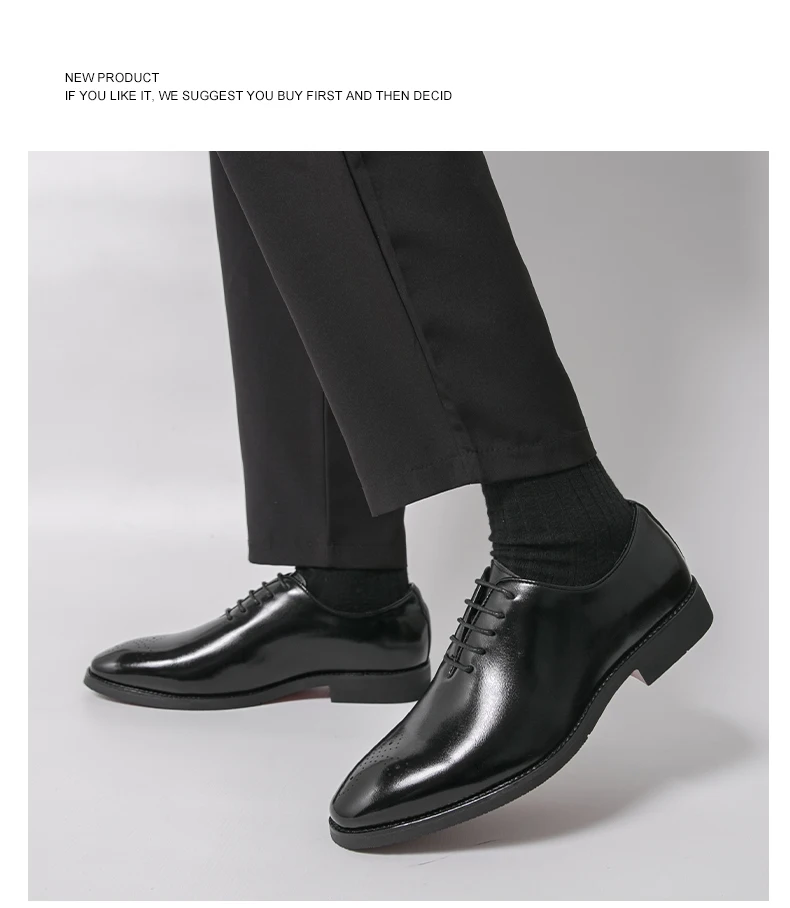 Men's Dress Shoes Trend Wedding Social Casual Leather Men Office Casual Business Shoes High Quality Formal Oxford Shoes Male