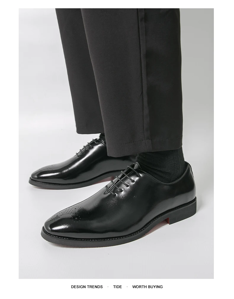 Men's Dress Shoes Trend Wedding Social Casual Leather Men Office Casual Business Shoes High Quality Formal Oxford Shoes Male