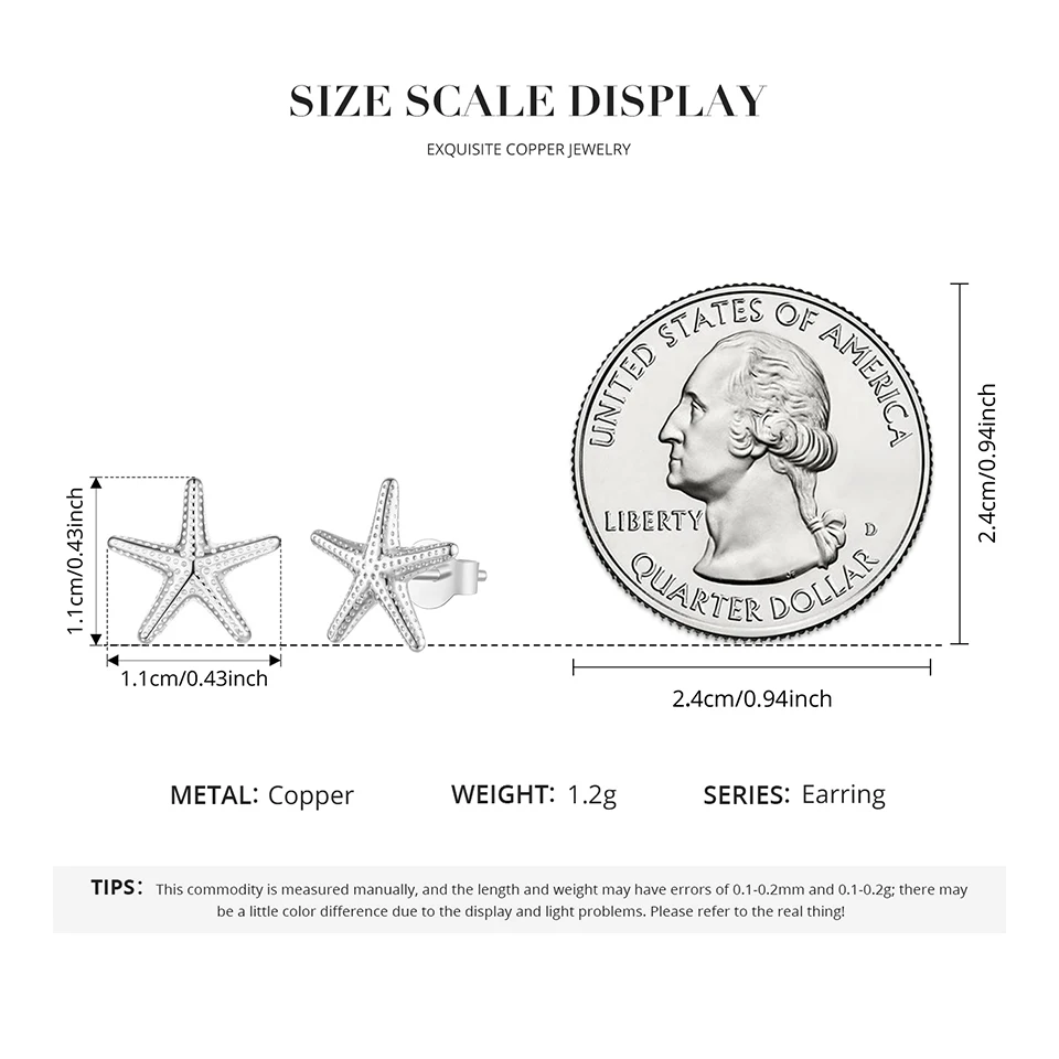 WOSTU 14K Gold Plated Starfish Earrings with 925 Silver Needle, Ocean Stud Earrings for Women Hypoallergenic & Durable Jewelry