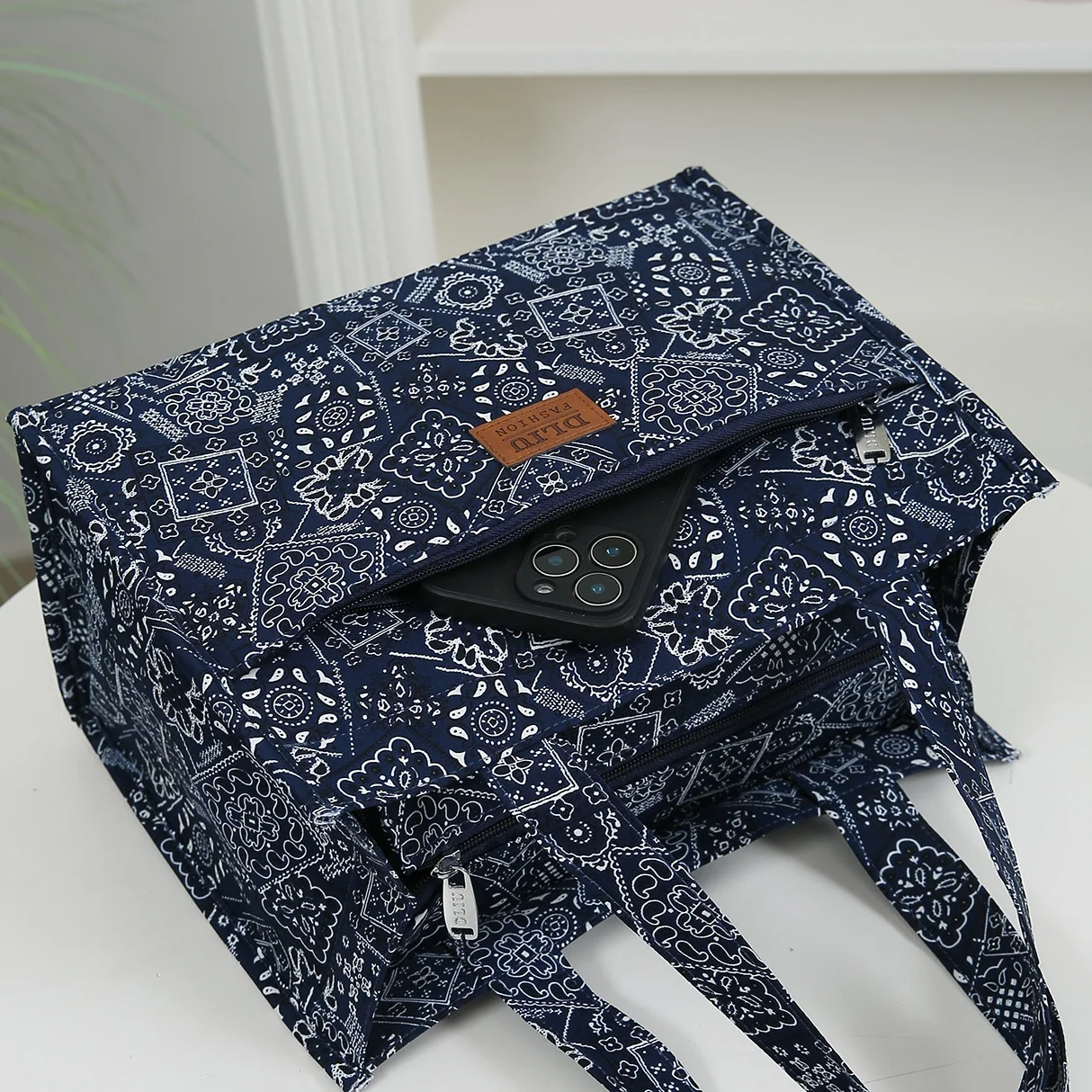 New Large-Capacity Lunch Bag, Lined with Aluminum Foil, Thickened Fabric, Cloth Bag, Portable Handbag, Lunch Box Storage Bag