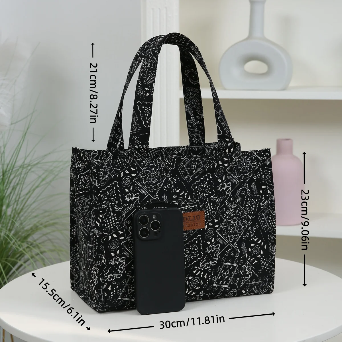 New Large-Capacity Lunch Bag, Lined with Aluminum Foil, Thickened Fabric, Cloth Bag, Portable Handbag, Lunch Box Storage Bag