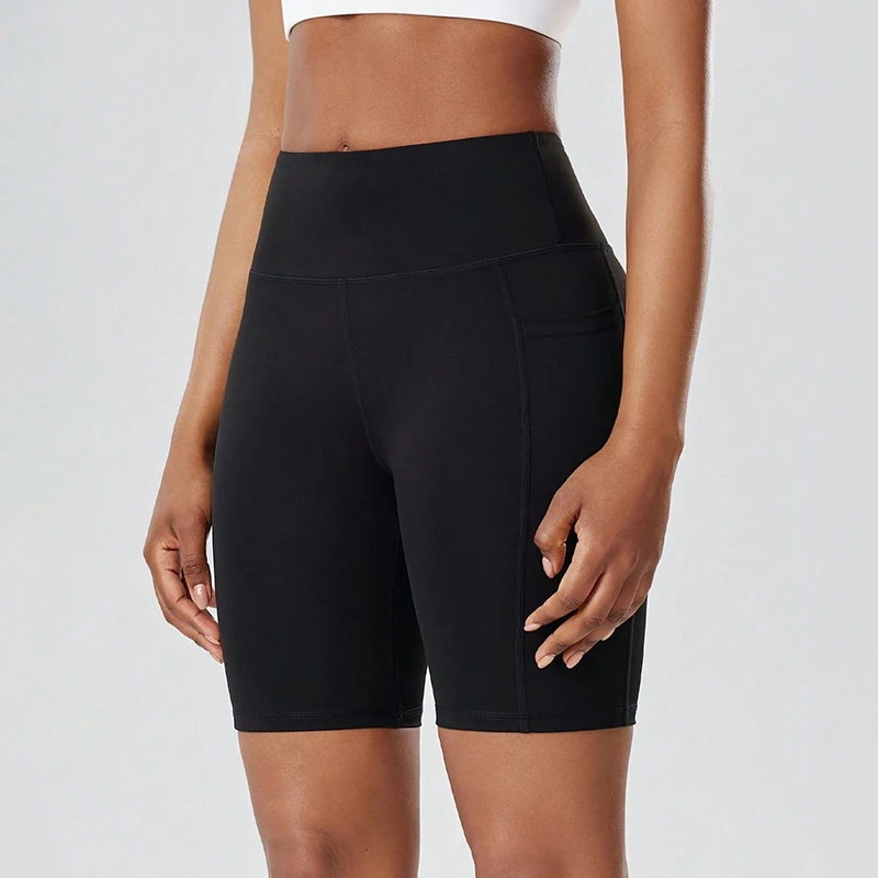 Women High Waist Hip Lifting Sports Leggings Shorts Slimming Running Training Quick Drying Breathable Trousers Gym Slim Shorts