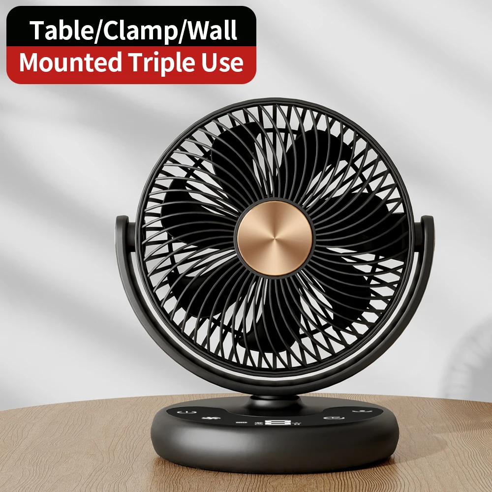 KASYDoFF USB Fans Indoor Fan 8 Inch Fan Portable with 5 Gears Quiet on Mini Table Fan Oscillation Fan