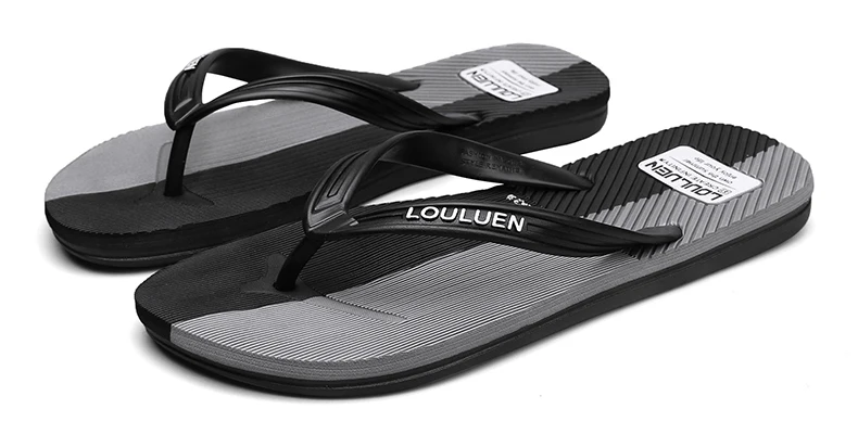 Color Blocked Flip Flops Summer Men's Shoes Vacation Beach Shoes Soft House Slides Wear Resistant Slip Resistant Lightweight