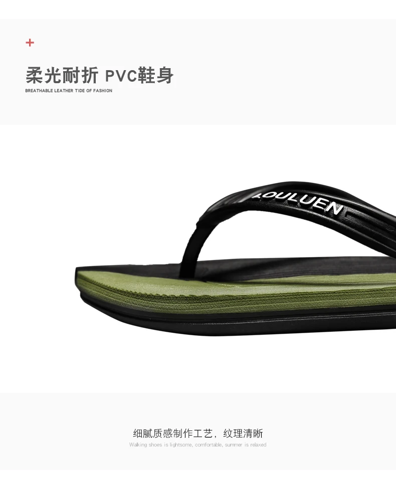 Color Blocked Flip Flops Summer Men's Shoes Vacation Beach Shoes Soft House Slides Wear Resistant Slip Resistant Lightweight