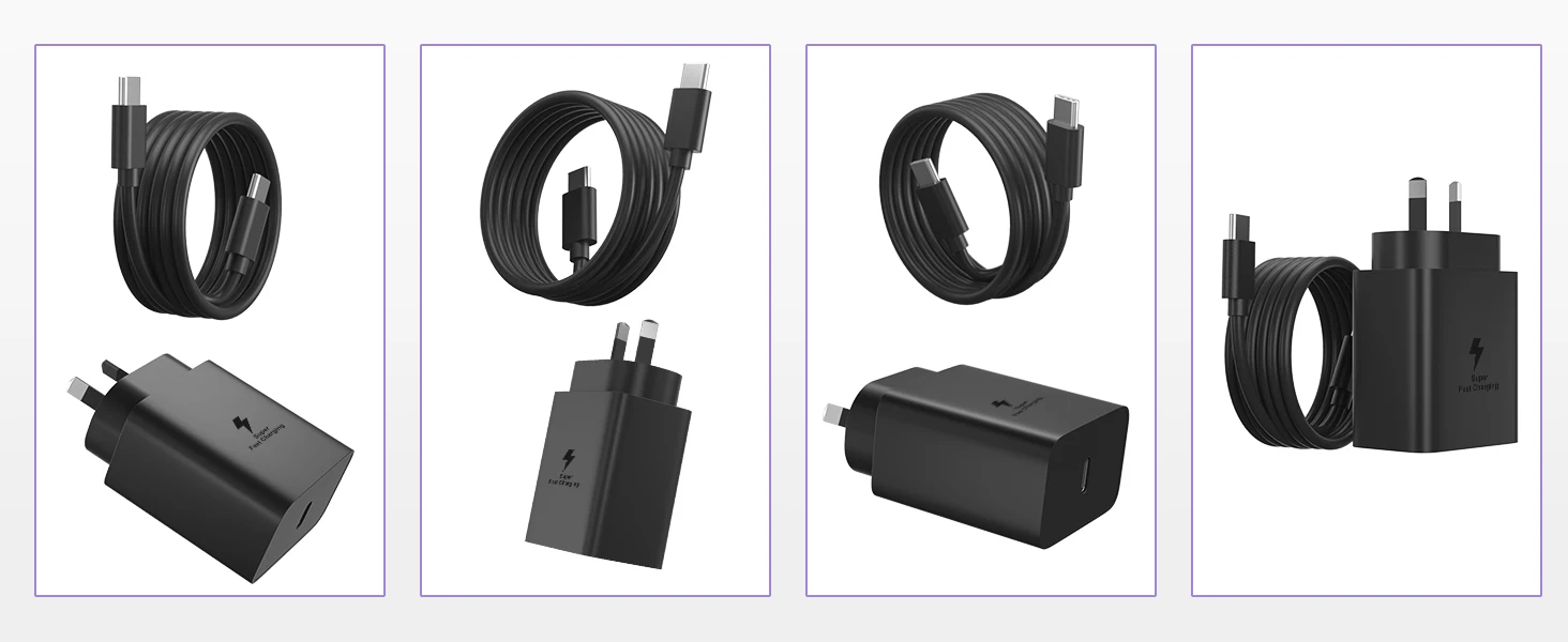 Australian Standard Charger 25W USB-C Fast Charger for Samsung Type-C Charging with 5FT Cable for Samsung for Galaxy