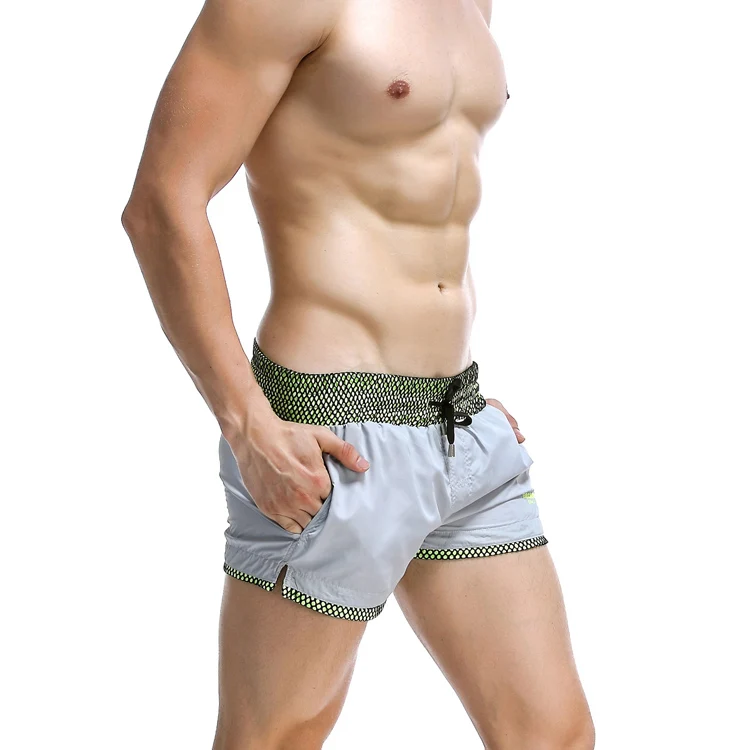 SEOBEAN Men's Quick Dry Swim Shorts Low Waist Beach Board Shorts Casual Sports Running Trunks