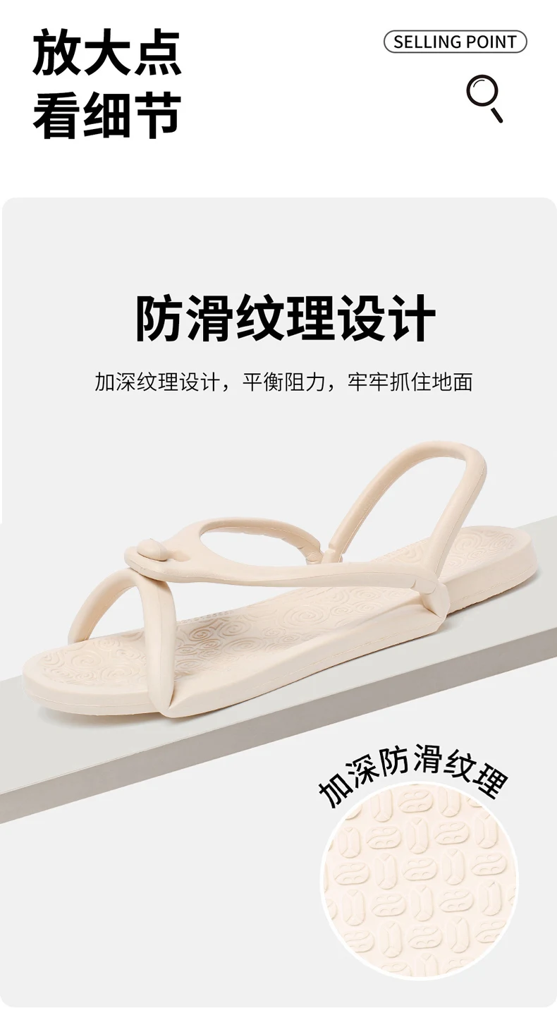 Upgraded Foldable Travel Slippers Unisex EVA Flip Flops Hotel Non Slip Bathroom Indoor Outdoor Portable Lightweight Comfortable