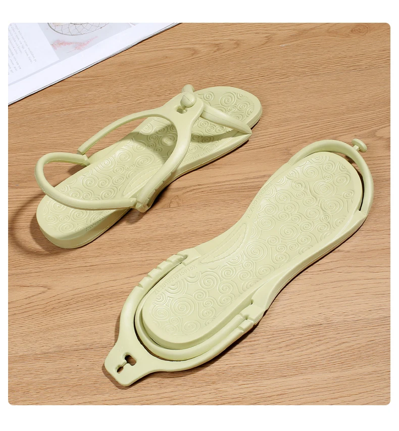 Upgraded Foldable Travel Slippers Unisex EVA Flip Flops Hotel Non Slip Bathroom Indoor Outdoor Portable Lightweight Comfortable