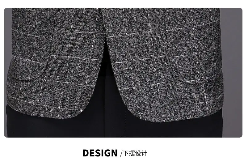 Blazer Fashionable Outdoor Travel Camping Youthful Wedding Versatile Host for Campus Leisure Korean Style Checkered Men's Blazer