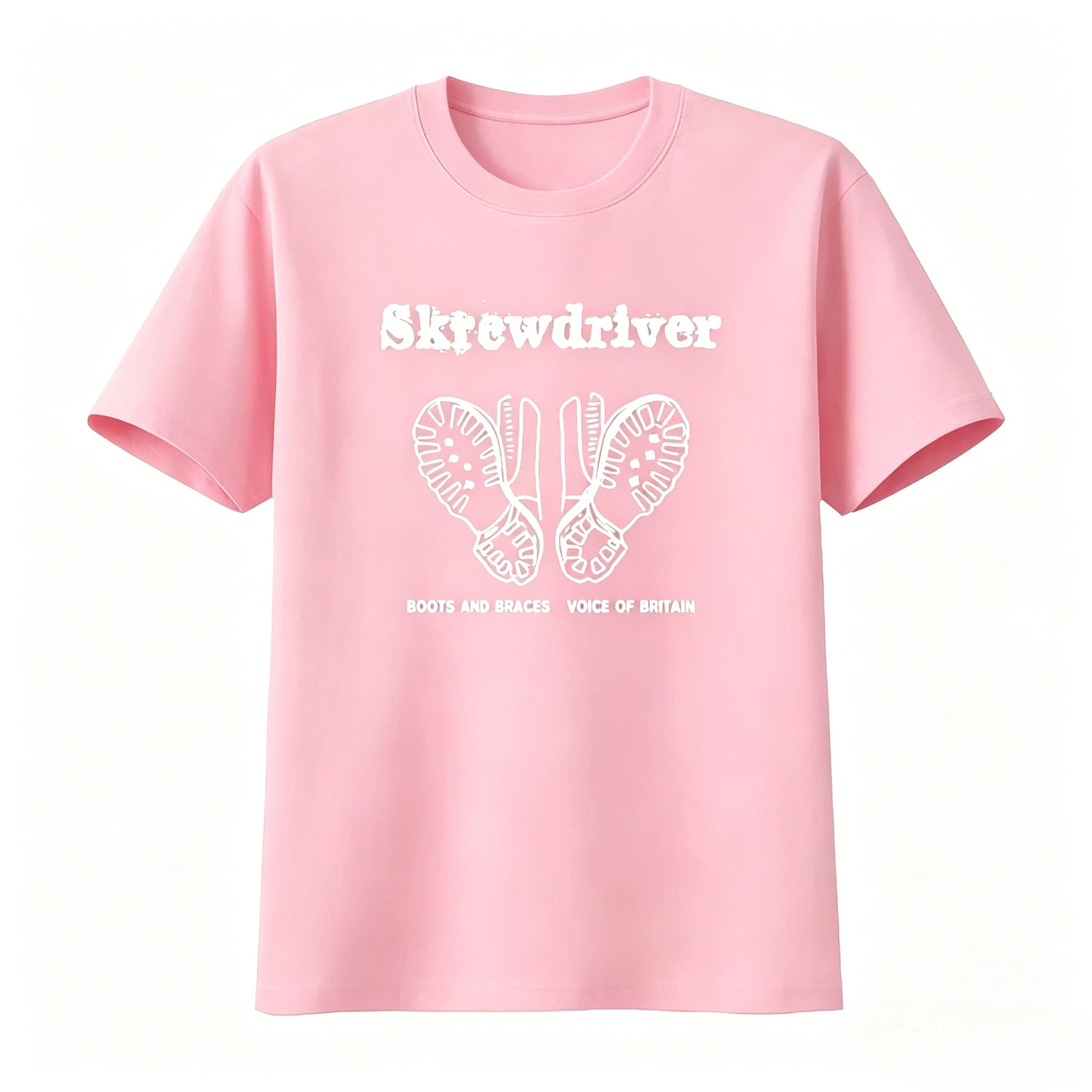 Screwdriver Inspired Boots and Braces Voice of Britain T Shirt Streetwear Graphic Men's Clothing Women's 2026 Summer New T Shirt
