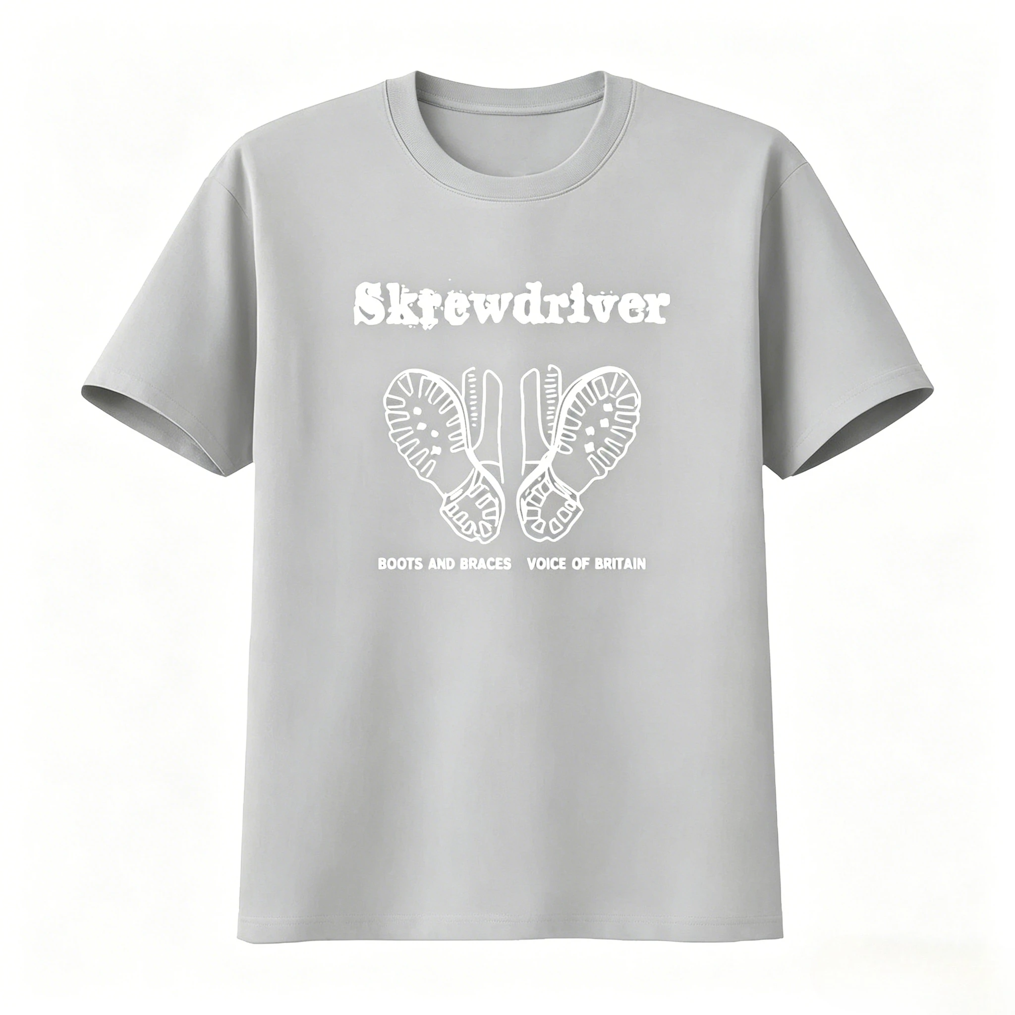Screwdriver Inspired Boots and Braces Voice of Britain T Shirt Streetwear Graphic Men's Clothing Women's 2026 Summer New T Shirt